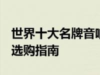 世界十大名牌音响有那些 2025年权威榜单与选购指南