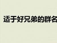 适于好兄弟的群名有哪些 精选暖心搞笑群名