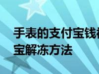 手表的支付宝钱被冻结了怎么处理 手表支付宝解冻方法